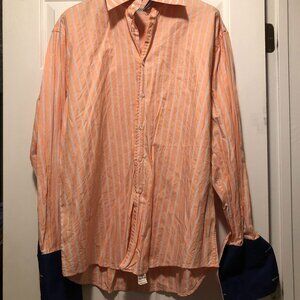 Debe collezione men's cotton casual shirt with French CUFFS size: XL(17-17 1/2)